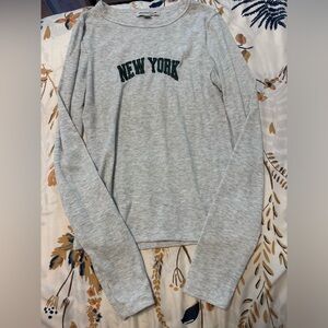 Ribbed grey long sleeve